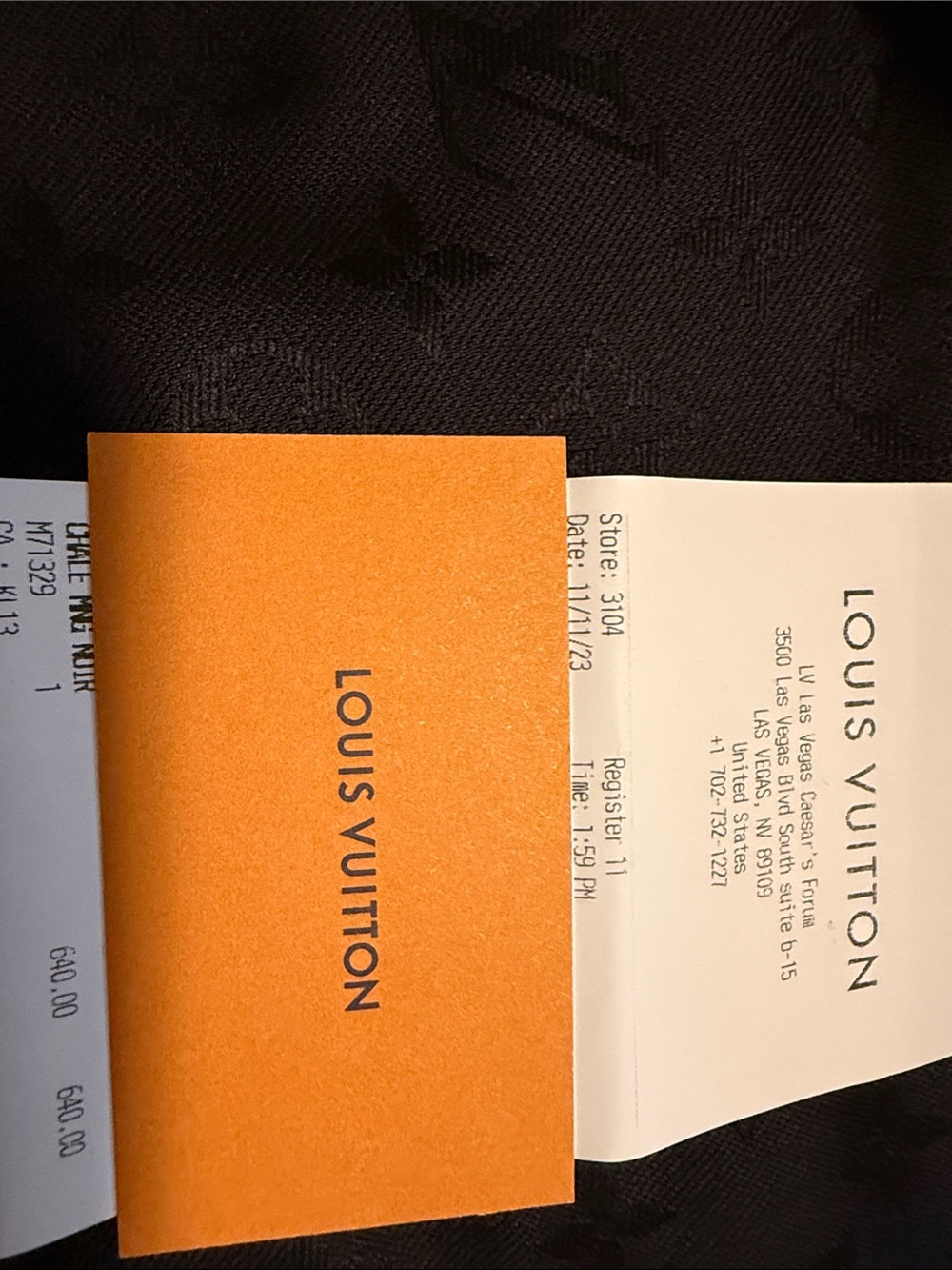 Louis Vuitton Black Monogram Shawl - Picture 5 of 5